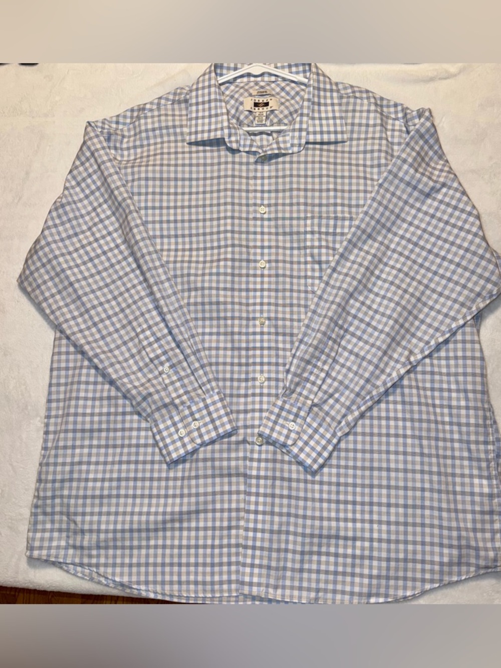 Joseph Abboud Men's Non-Iron Classic Fit Button Down Dress Shirt Size 18.5 34/35
